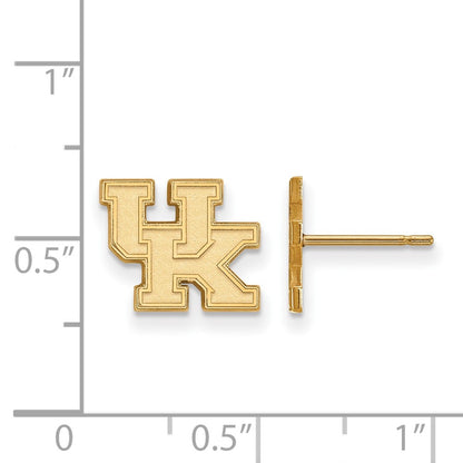 Gold Plated Sterling Silver Logoart University Of Kentucky U K Extra Small Post Earrings