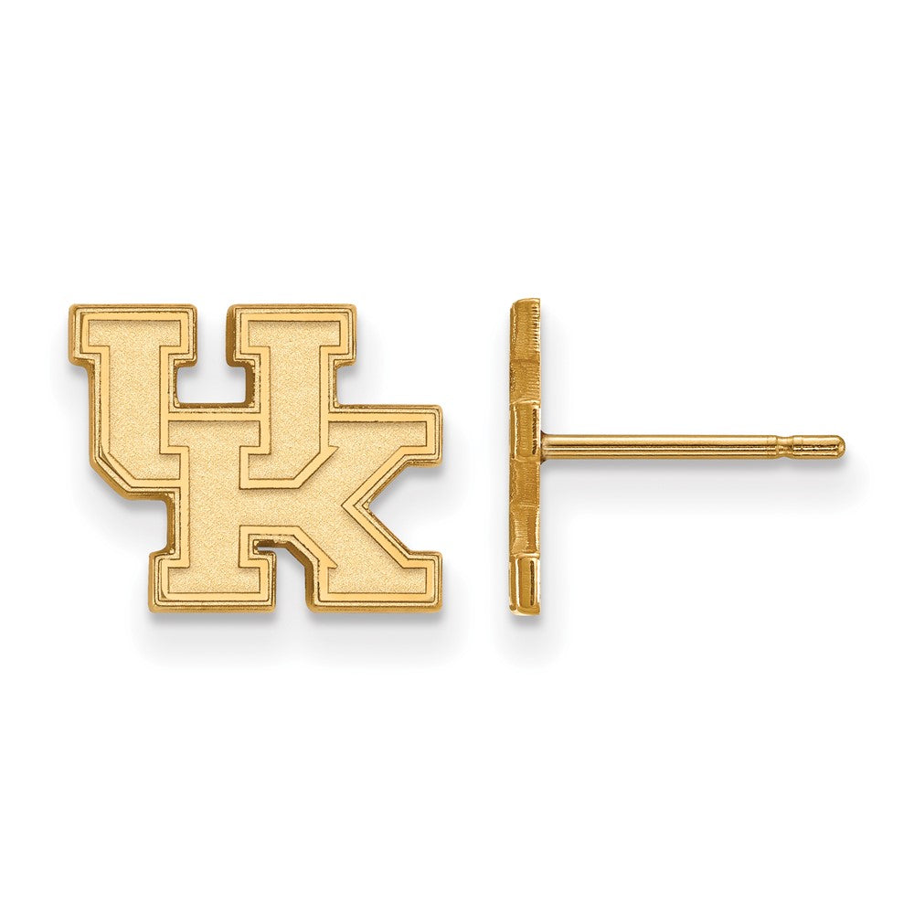Gold Plated Sterling Silver Logoart University Of Kentucky U K Extra Small Post Earrings