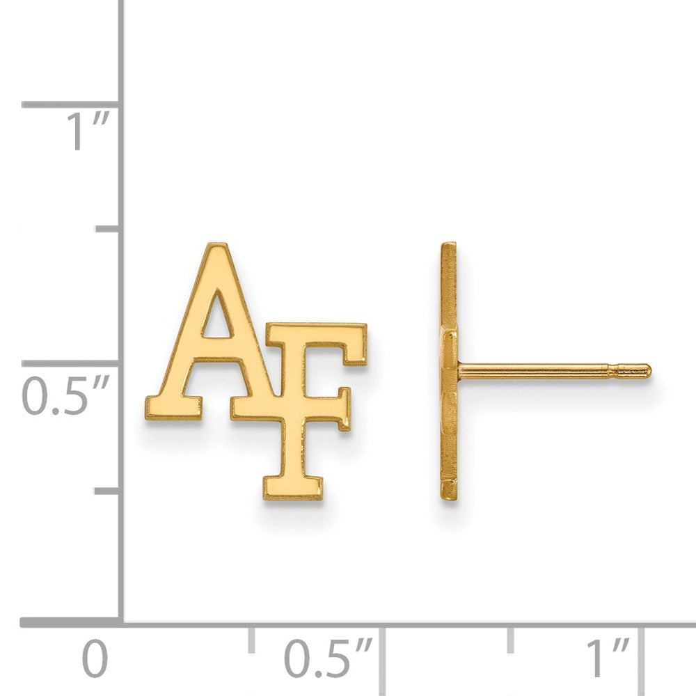 10K Yellow Gold Logoart United States Air Force Academy A F Small Post Earrings