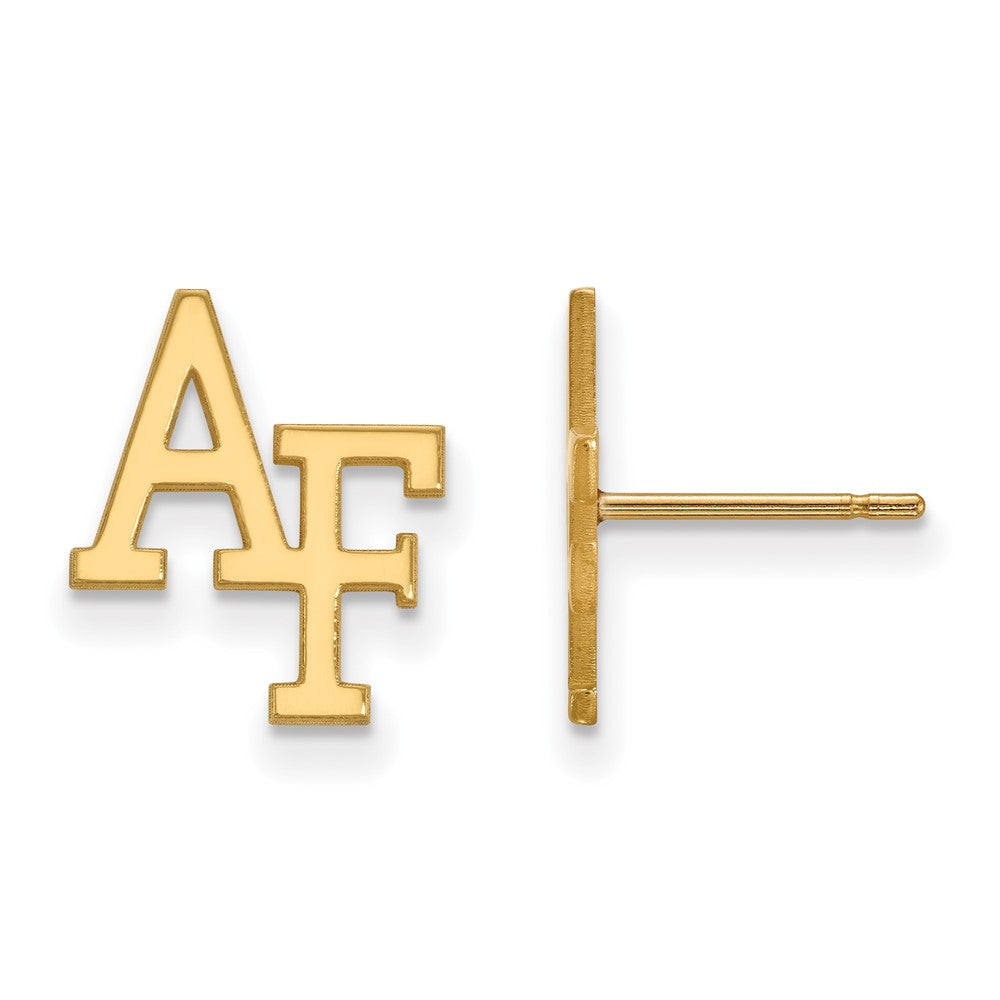 10K Yellow Gold Logoart United States Air Force Academy A F Small Post Earrings