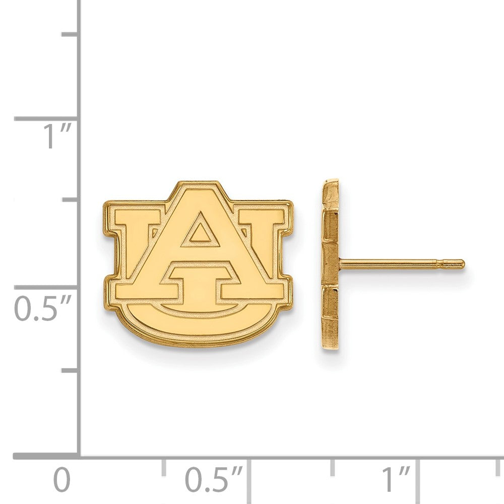 10K Yellow Gold Logoart Auburn University A U Small Post Earrings