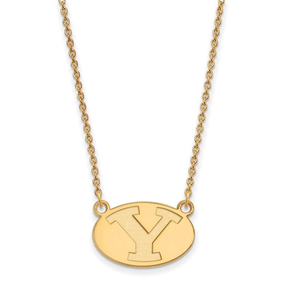 14K Yellow Gold Logoart Brigham Young University Letter Y Small Pendant 18 Inch Necklace