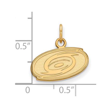 10K Yellow Gold Nhl Logoart Carolina Hurricanes Extra Small Pendant