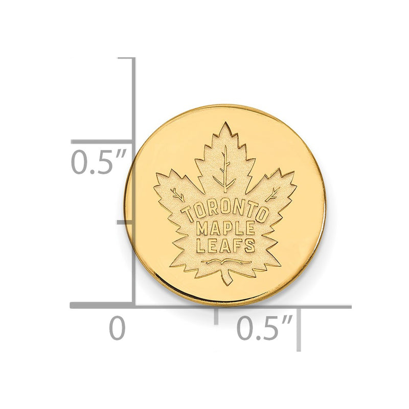 14K Yellow Gold Gold NHL LogoArt Toronto Maple Leafs Lapel Pin