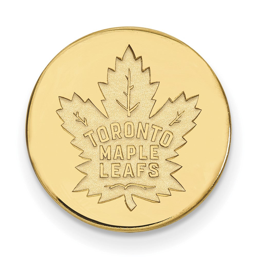 14K Yellow Gold Gold NHL LogoArt Toronto Maple Leafs Lapel Pin