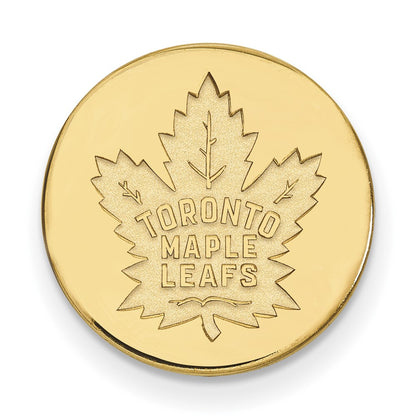 14K Yellow Gold Gold NHL LogoArt Toronto Maple Leafs Lapel Pin