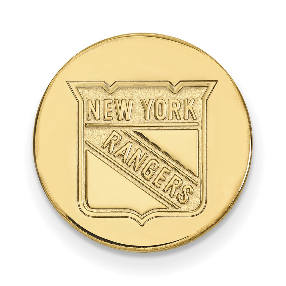 14K Yellow Gold Gold NHL LogoArt New York Rangers Lapel Pin