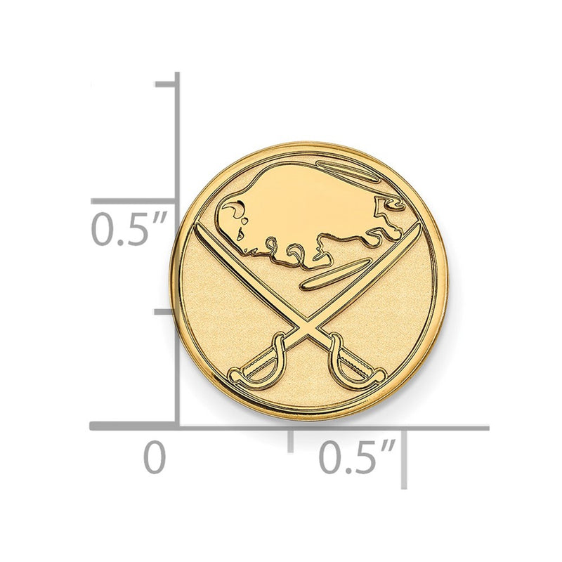 14K Yellow Gold Gold NHL LogoArt Buffalo Sabres Lapel Pin