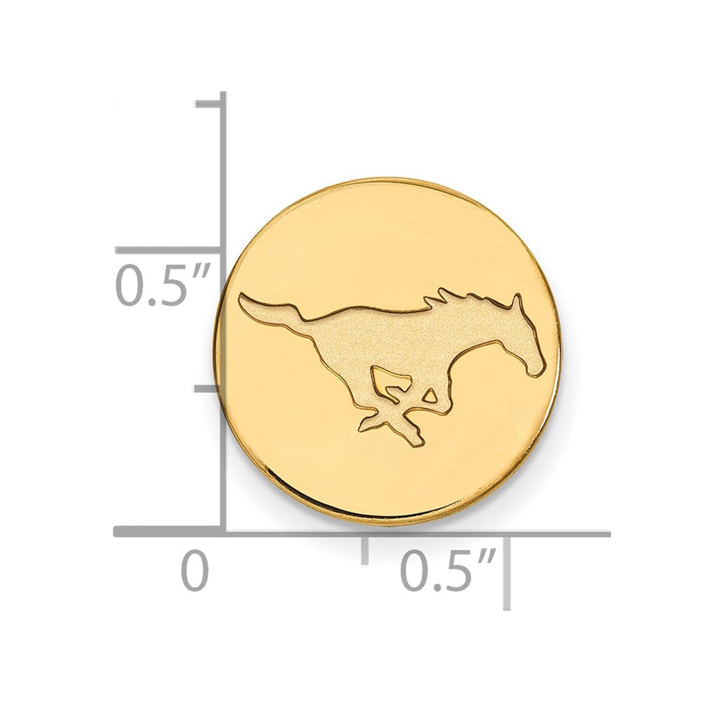 14K Yellow Gold Gold LogoArt Southern Methodist University Mustang Lapel Pin