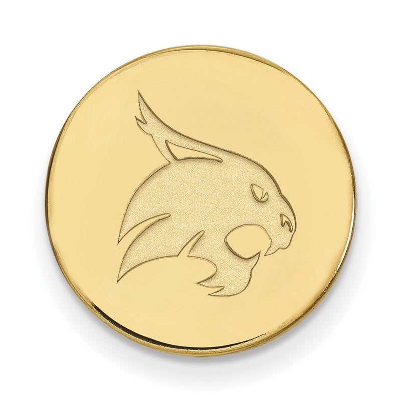 14K Yellow Gold Gold LogoArt Texas State University Bobcat Lapel Pin