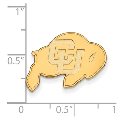 14K Yellow Gold Gold LogoArt University of Colorado Buffalo Lapel Pin
