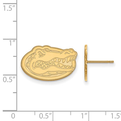 10K Yellow Gold Logoart University Of Florida Gator Small Post Earrings