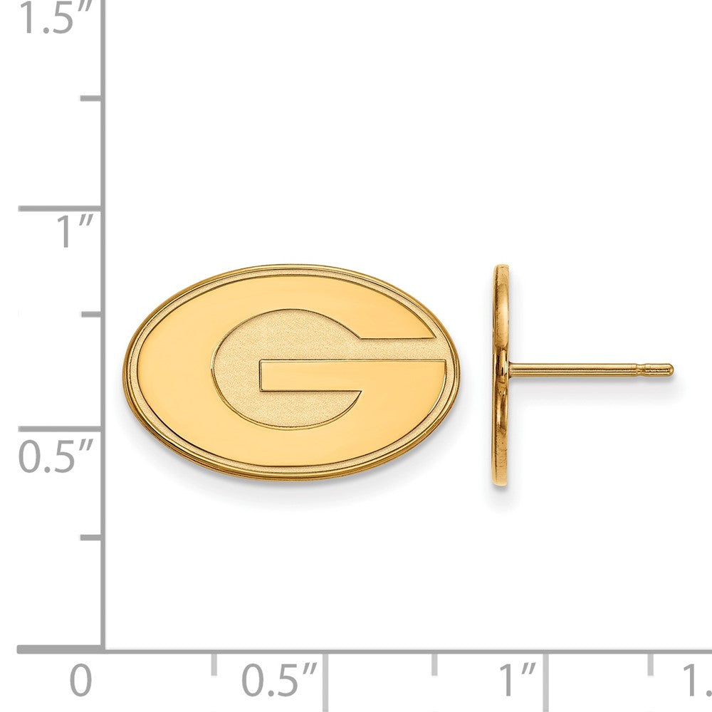 10K Yellow Gold Logoart University Of Georgia Letter G Small Post Earrings