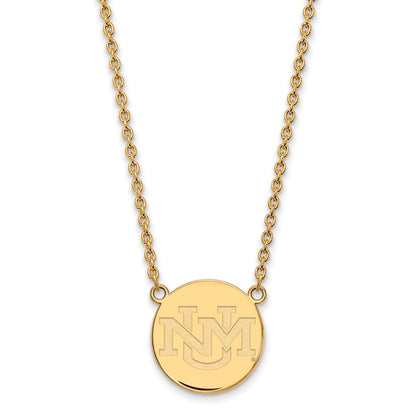 14K Yellow Gold Logoart University Of New Mexico Large Pendant 18 Inch Necklace