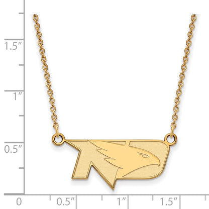 14K Yellow Gold Logoart University Of North Dakota Small Pendant 18 Inch Necklace