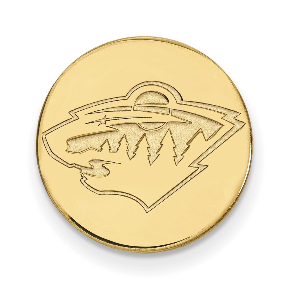 14K Yellow Gold Gold NHL LogoArt Minnesota Wild Lapel Pin