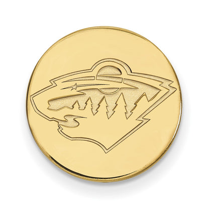 14K Yellow Gold Gold NHL LogoArt Minnesota Wild Lapel Pin
