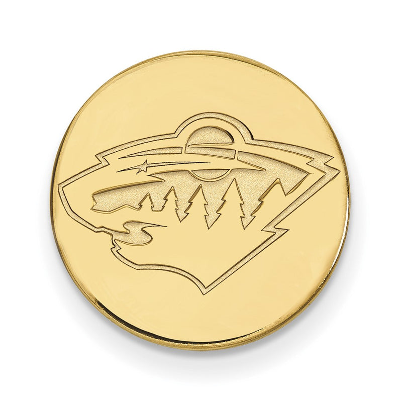14K Yellow Gold Gold NHL LogoArt Minnesota Wild Lapel Pin