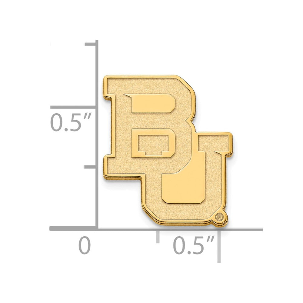 14K Yellow Gold Gold LogoArt Baylor University Bears Lapel Pin