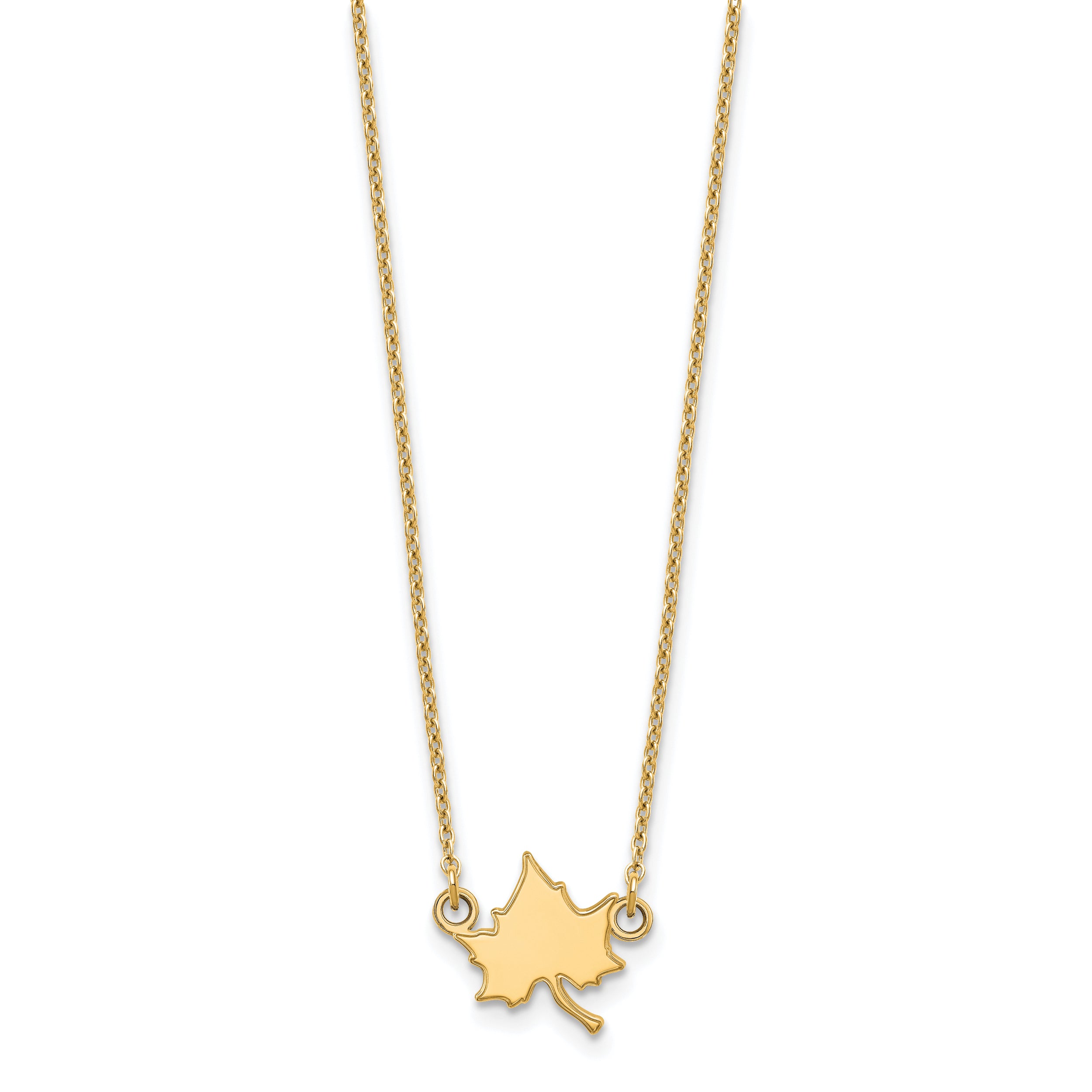 10K Yellow Gold Logoart Indiana State University I S Small Pendant 18 Inch Necklace