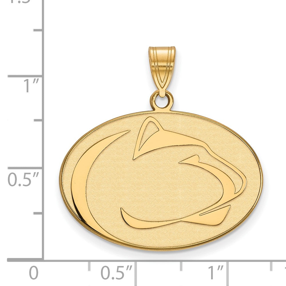 14K Yellow Gold Logoart Penn State University Lion Large Pendant