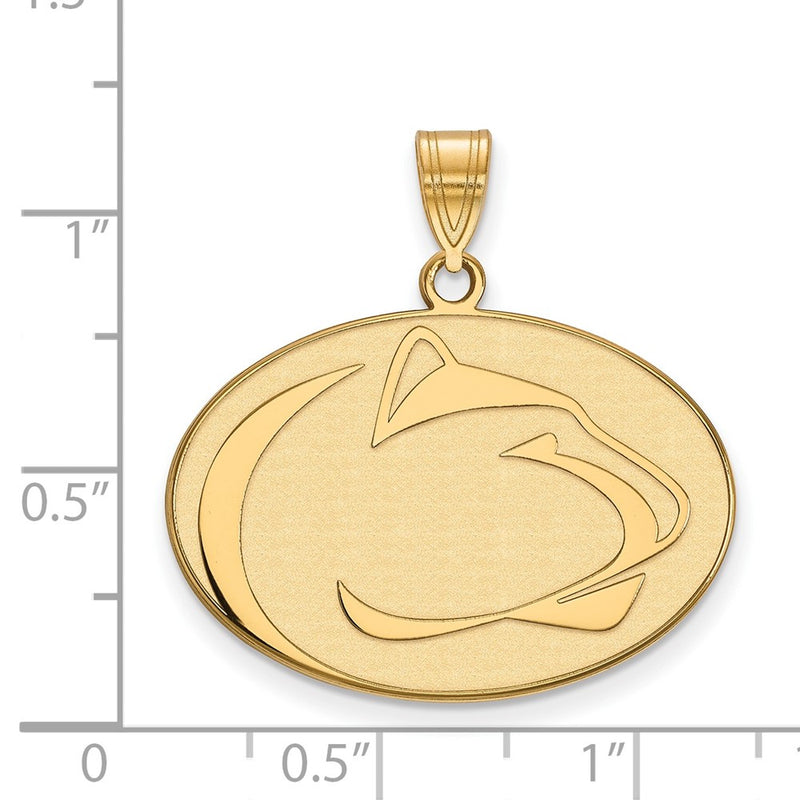14K Yellow Gold Logoart Penn State University Lion Large Pendant