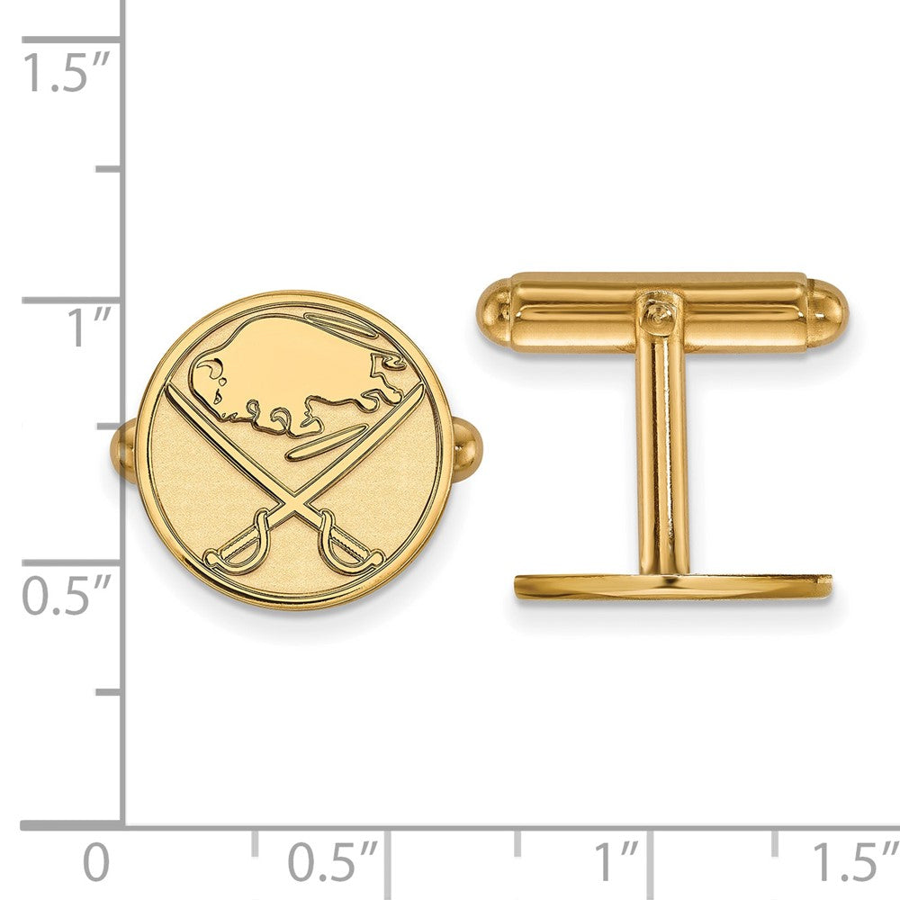 14K Yellow Gold Gold Nhl Logoart Buffalo Sabres Cuff Links
