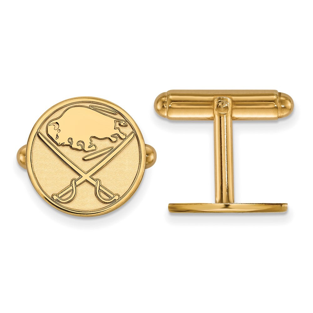 14K Yellow Gold Gold Nhl Logoart Buffalo Sabres Cuff Links