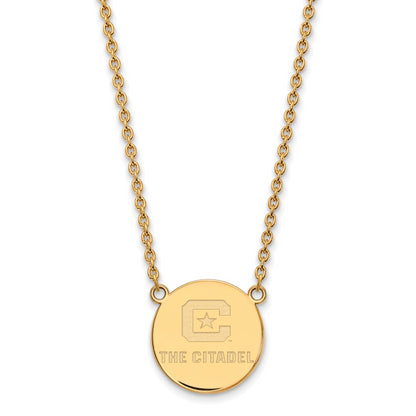 10K Yellow Gold 10Ky Logoart The Citadel Large Pendant Necklace
