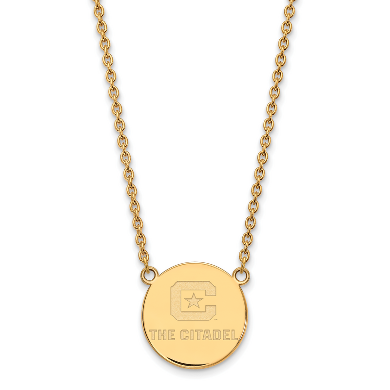 10K Yellow Gold 10Ky Logoart The Citadel Large Pendant Necklace