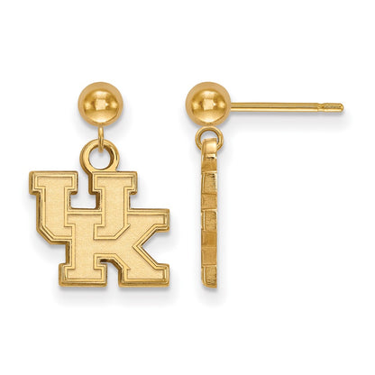 Gold Plated Sterling Silver Logoart University Of Kentucky U K Dangle Ball Post Earrings