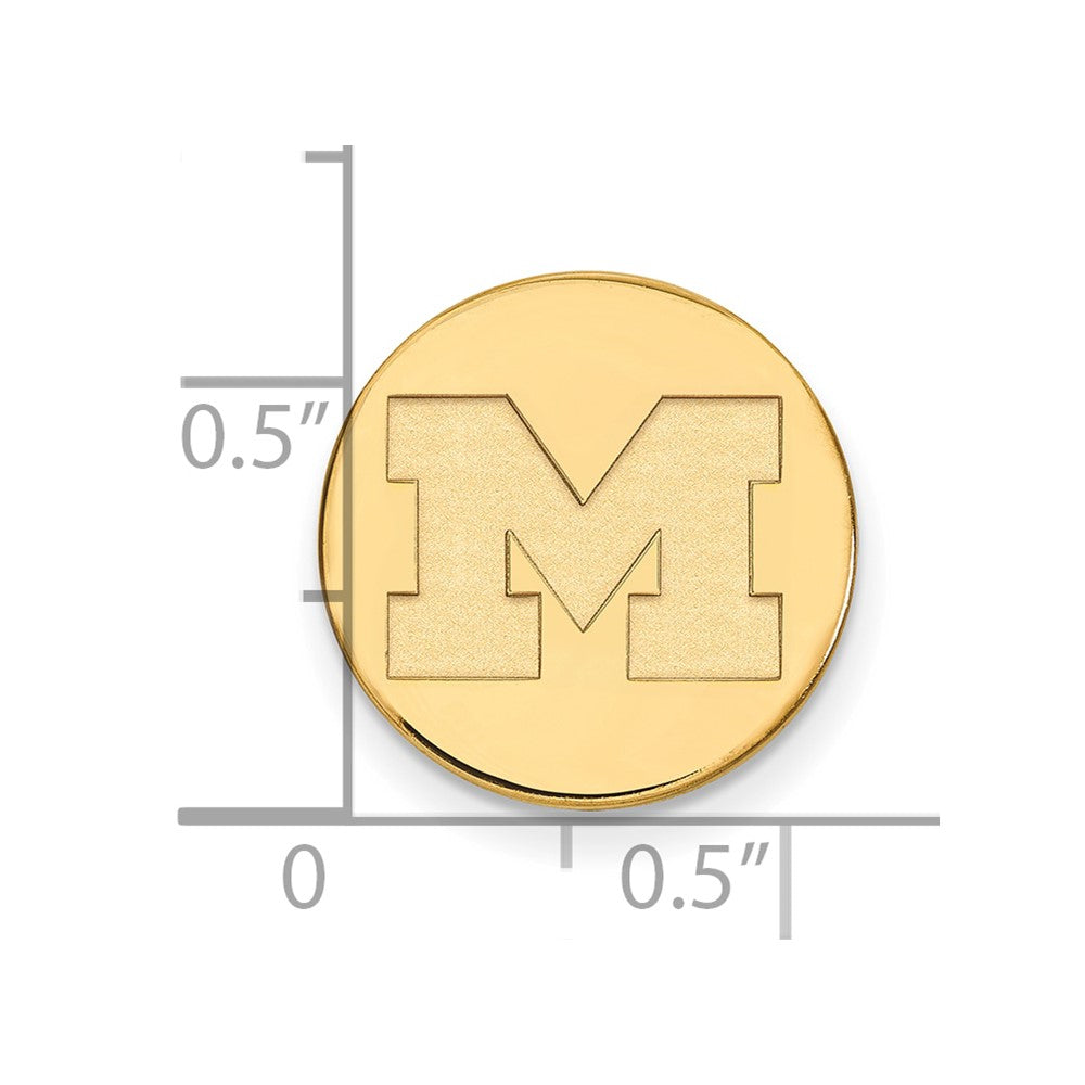 14K Yellow Gold Gold LogoArt University of Michigan Letter M Lapel Pin