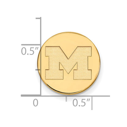 14K Yellow Gold Gold LogoArt University of Michigan Letter M Lapel Pin