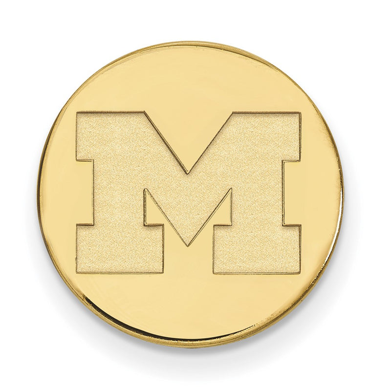 14K Yellow Gold Gold LogoArt University of Michigan Letter M Lapel Pin