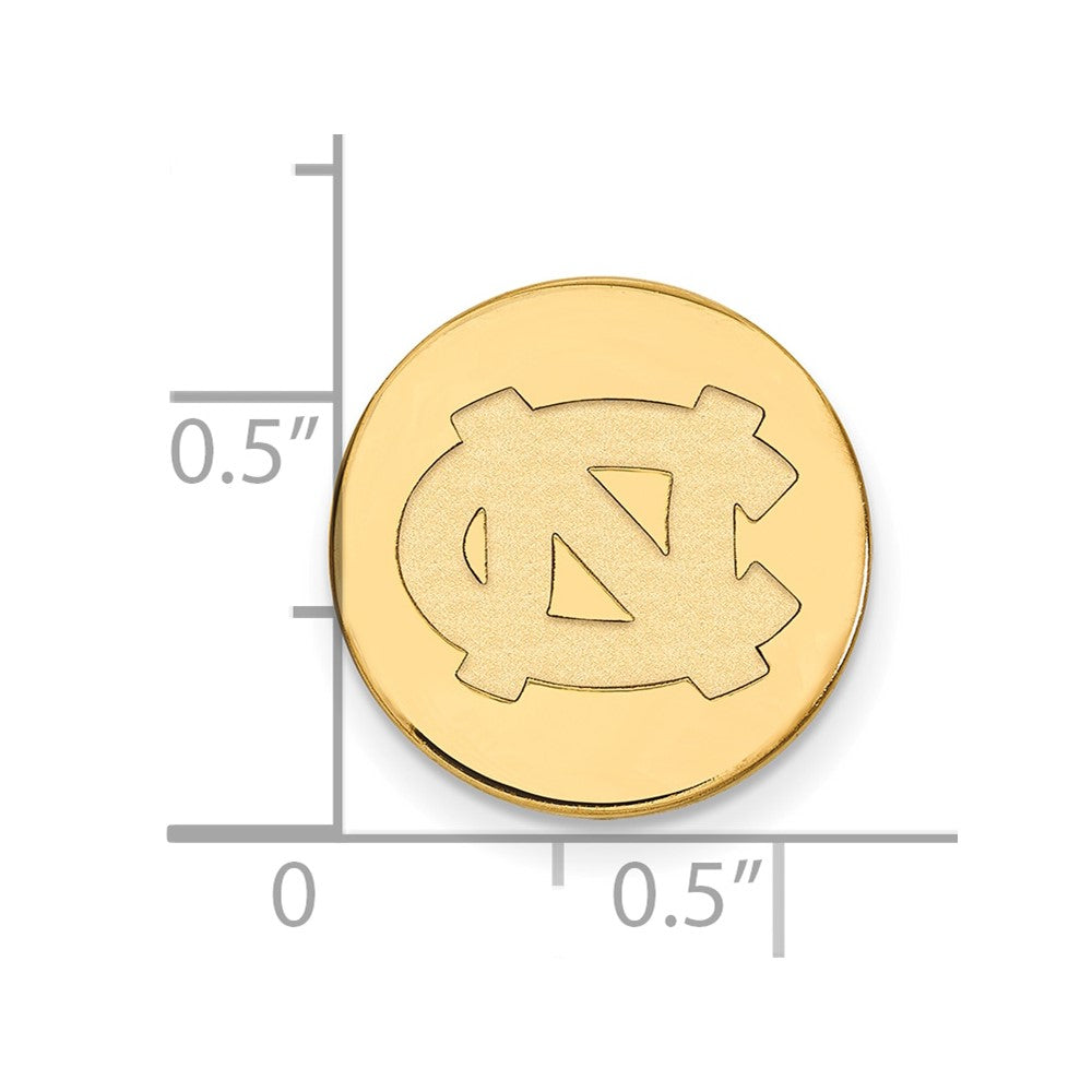 14K Yellow Gold Gold LogoArt University of North Carolina N-C Lapel Pin