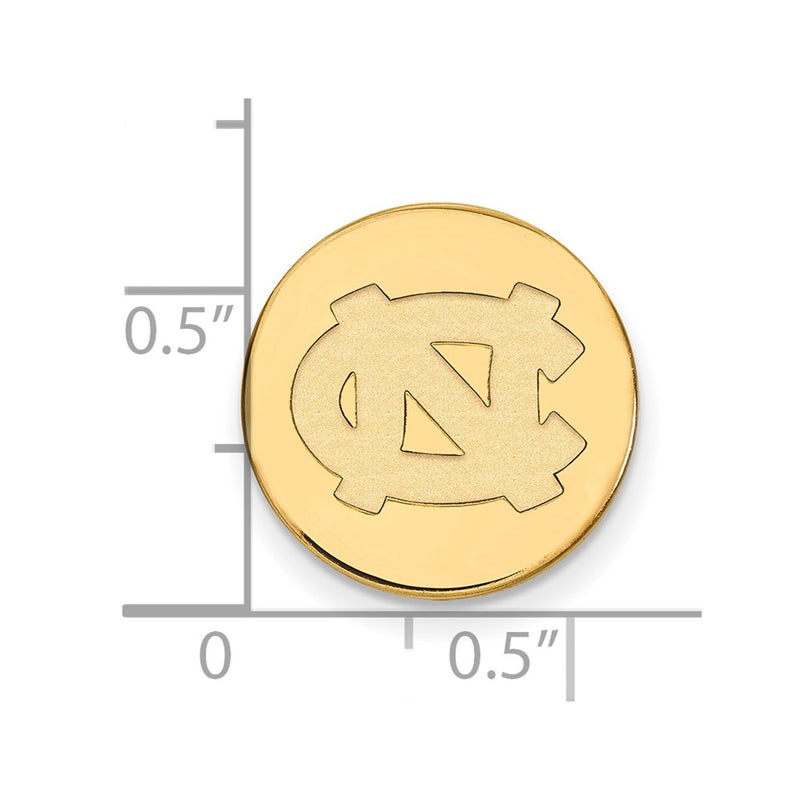 14K Yellow Gold Gold LogoArt University of North Carolina N-C Lapel Pin