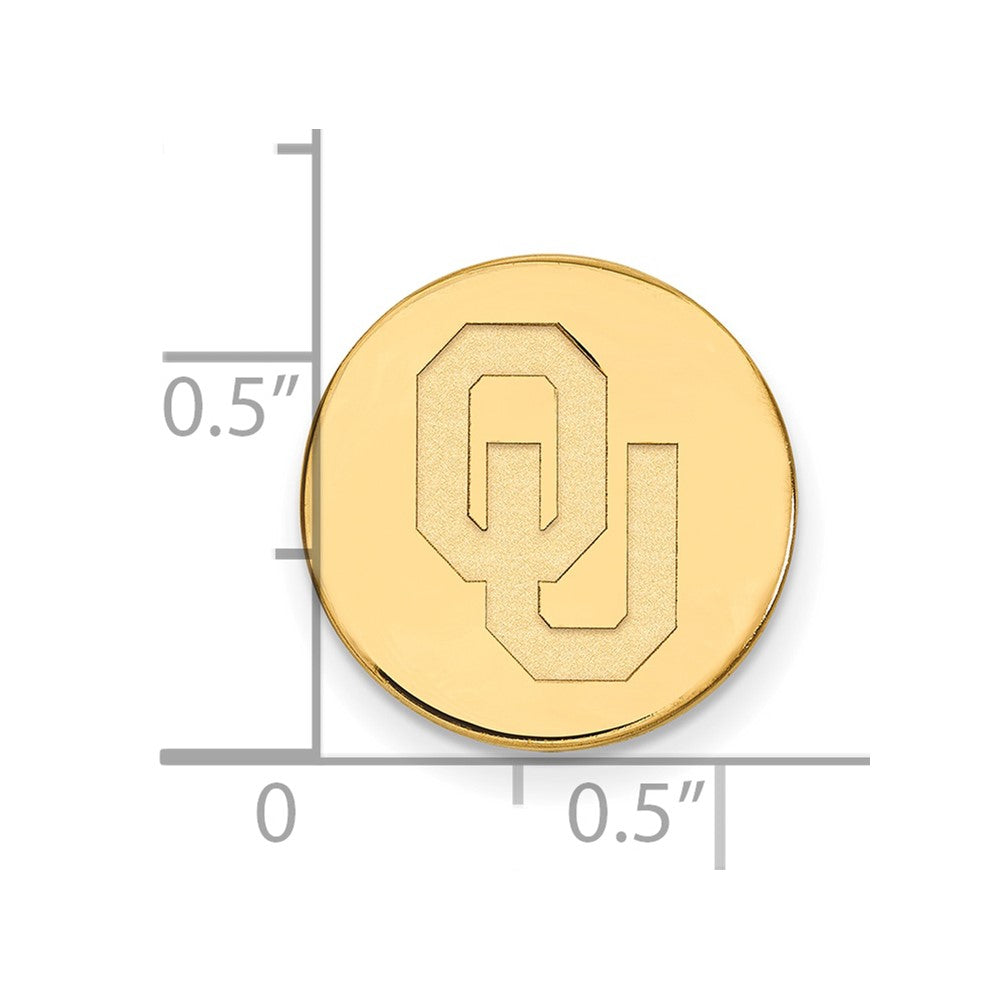 14K Yellow Gold Gold LogoArt University of Oklahoma O-U Tie Tac