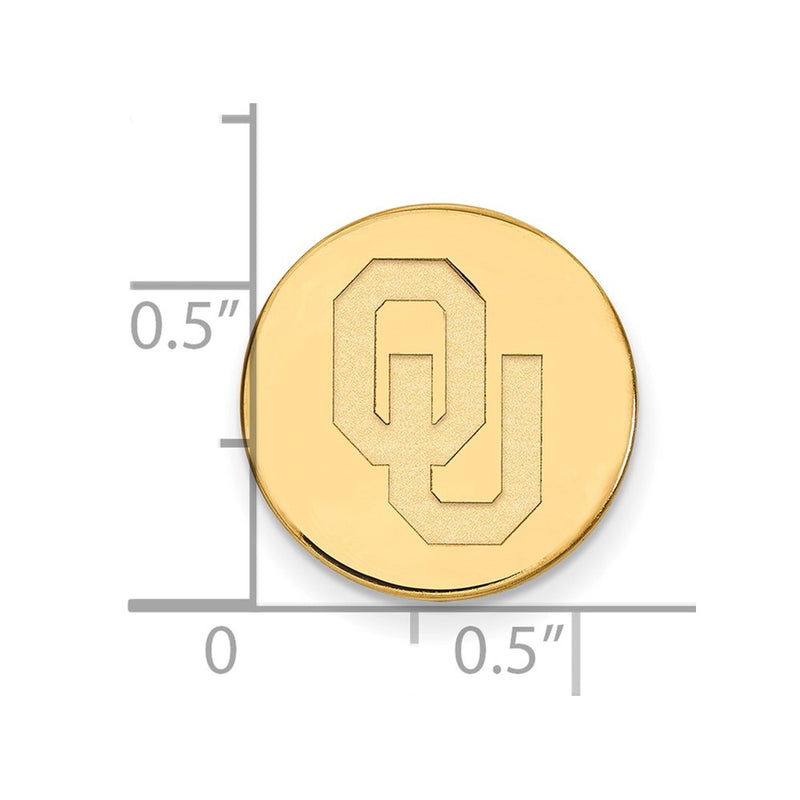 14K Yellow Gold Gold LogoArt University of Oklahoma O-U Tie Tac