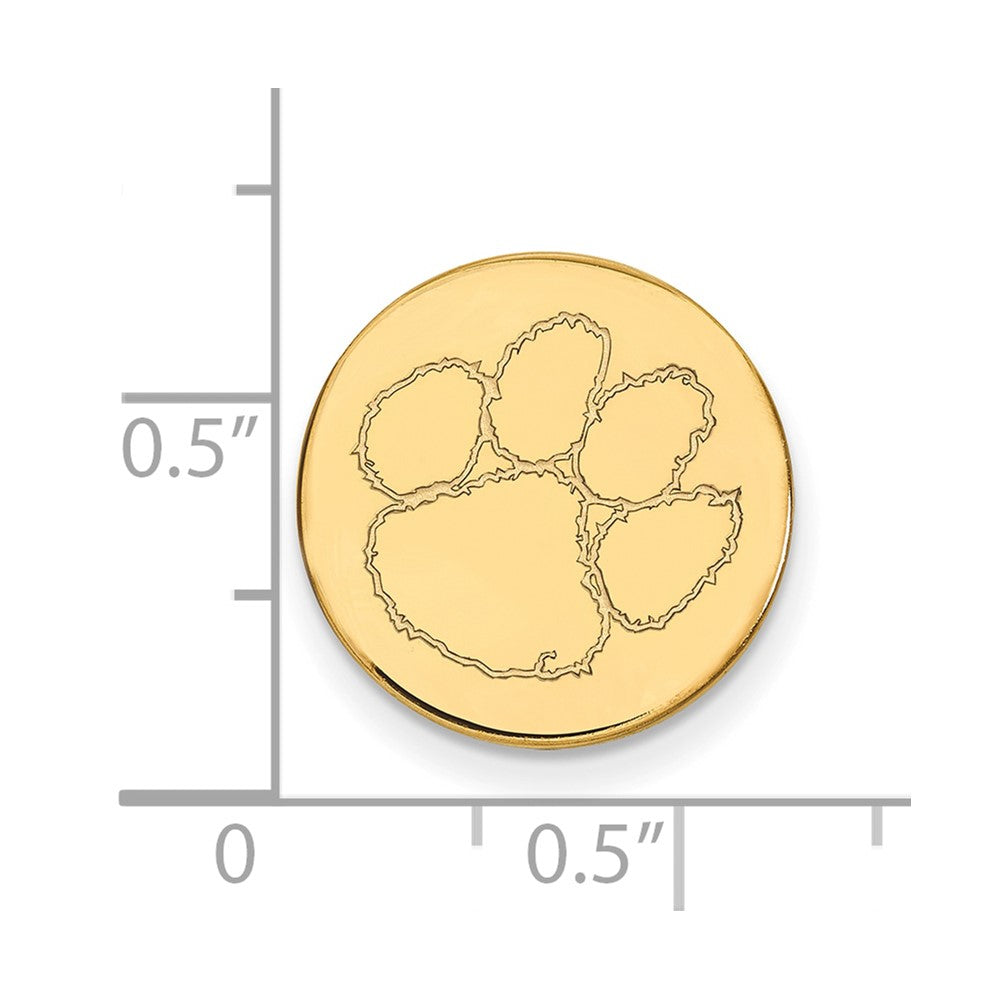 14K Yellow Gold Gold LogoArt Clemson University Tiger Paw Lapel Pin