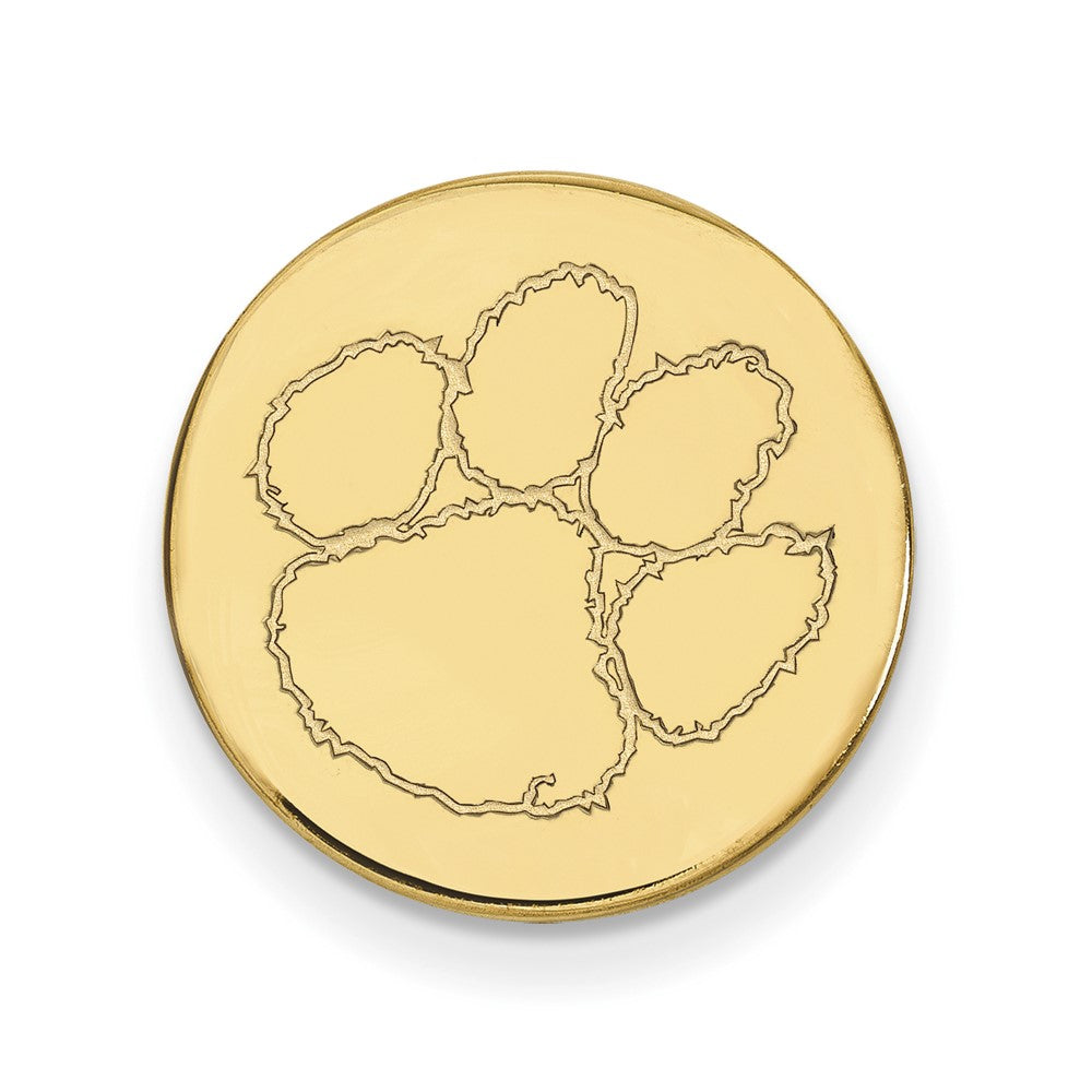 14K Yellow Gold Gold LogoArt Clemson University Tiger Paw Lapel Pin