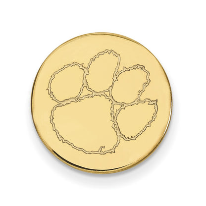 14K Yellow Gold Gold LogoArt Clemson University Tiger Paw Lapel Pin