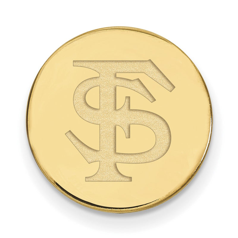 14K Yellow Gold Gold LogoArt Florida State University F-S Lapel Pin
