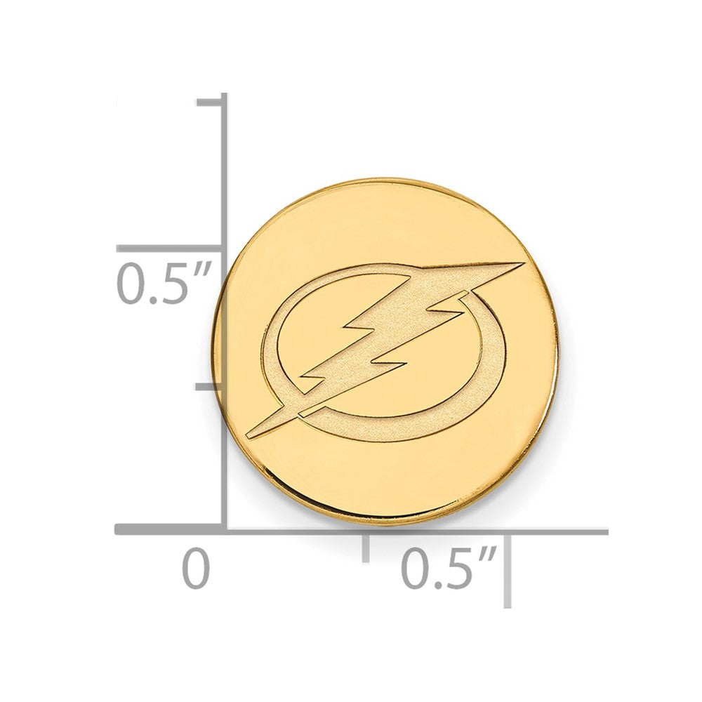 14K Yellow Gold Gold NHL LogoArt Tampa Bay Lightning Lapel Pin