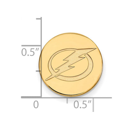 14K Yellow Gold Gold NHL LogoArt Tampa Bay Lightning Lapel Pin