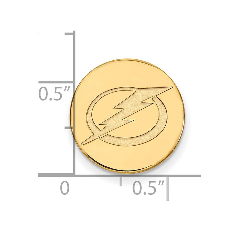 14K Yellow Gold Gold NHL LogoArt Tampa Bay Lightning Lapel Pin
