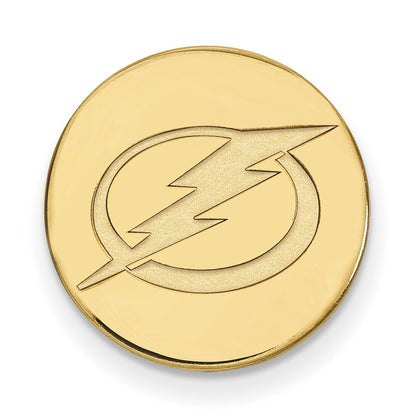 14K Yellow Gold Gold NHL LogoArt Tampa Bay Lightning Lapel Pin
