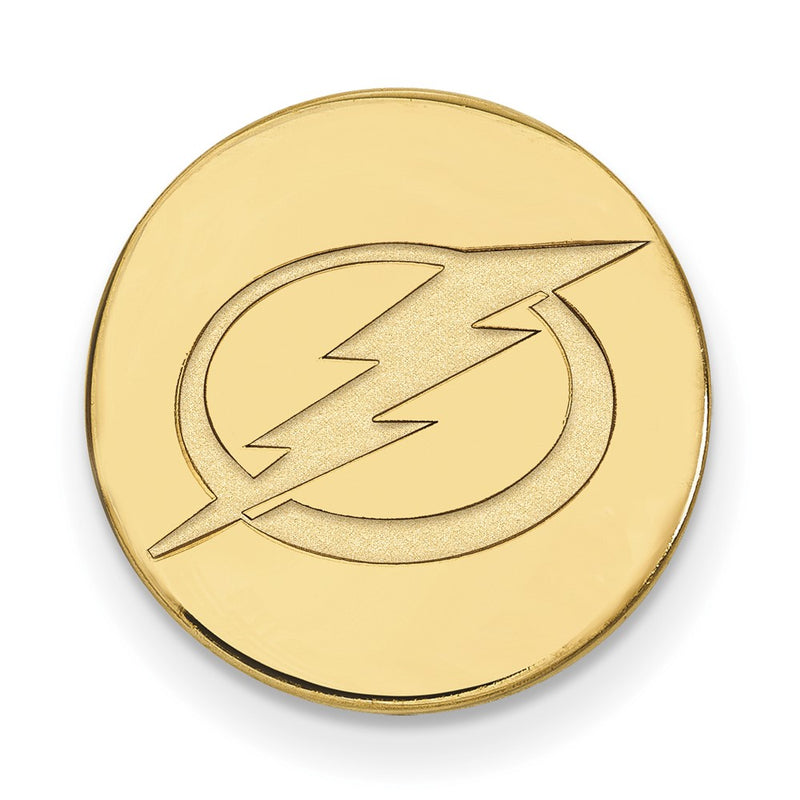 14K Yellow Gold Gold NHL LogoArt Tampa Bay Lightning Lapel Pin
