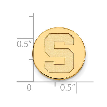 14K Yellow Gold Gold LogoArt Michigan State University Letter S Lapel Pin