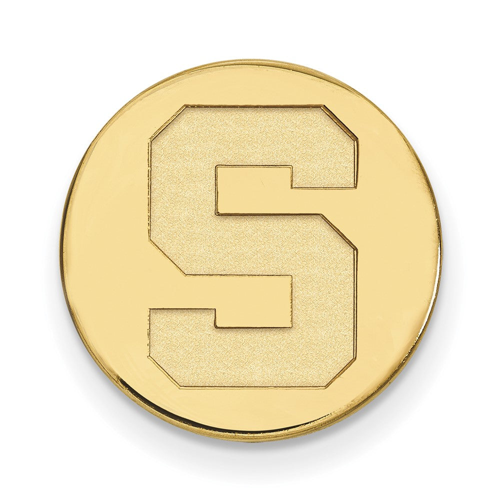 14K Yellow Gold Gold LogoArt Michigan State University Letter S Lapel Pin