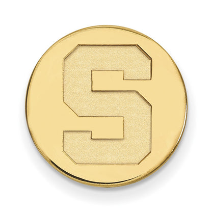 14K Yellow Gold Gold LogoArt Michigan State University Letter S Lapel Pin